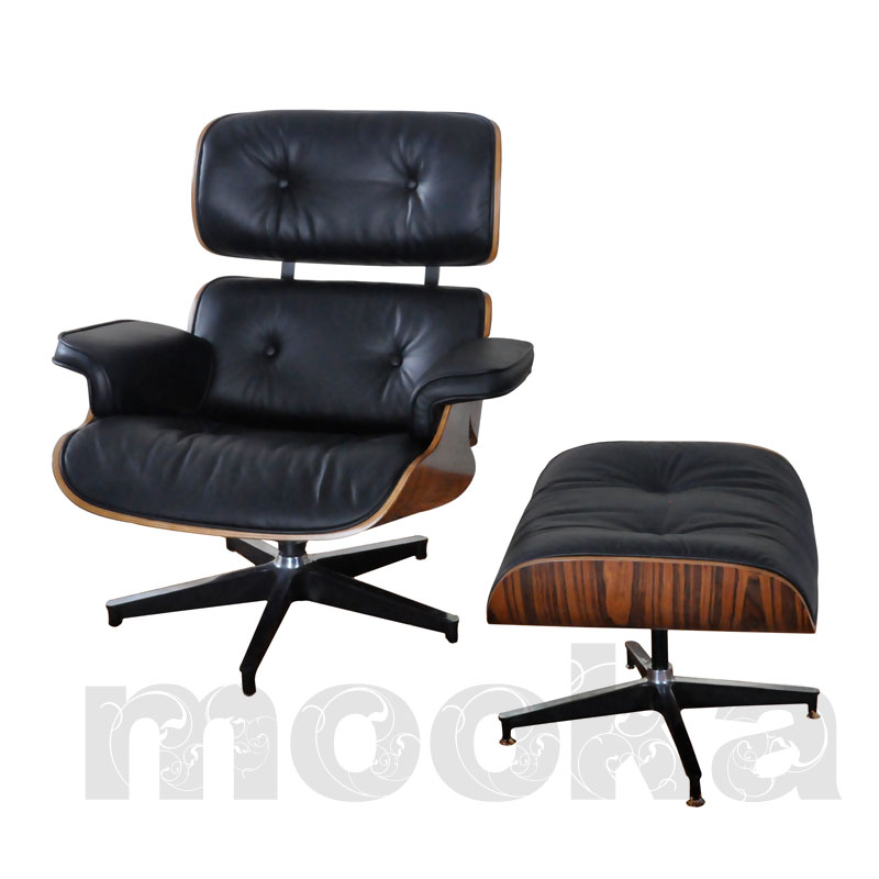 Eame Lounge chair w/ ottoman black base