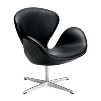 Leather Swan Chair