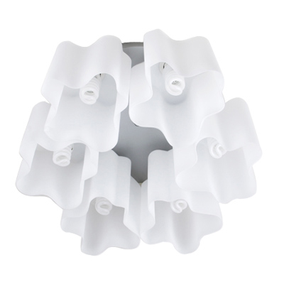 Artemide Logico Quadruple Nest ceniling Lamp  (6 Glass Chimney)