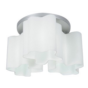 Artemide Logico Quadruple Nest ceniling Lamp  (Round 3 Glass Chimney )