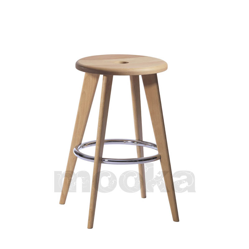 Solid beech wood Bar stool middle